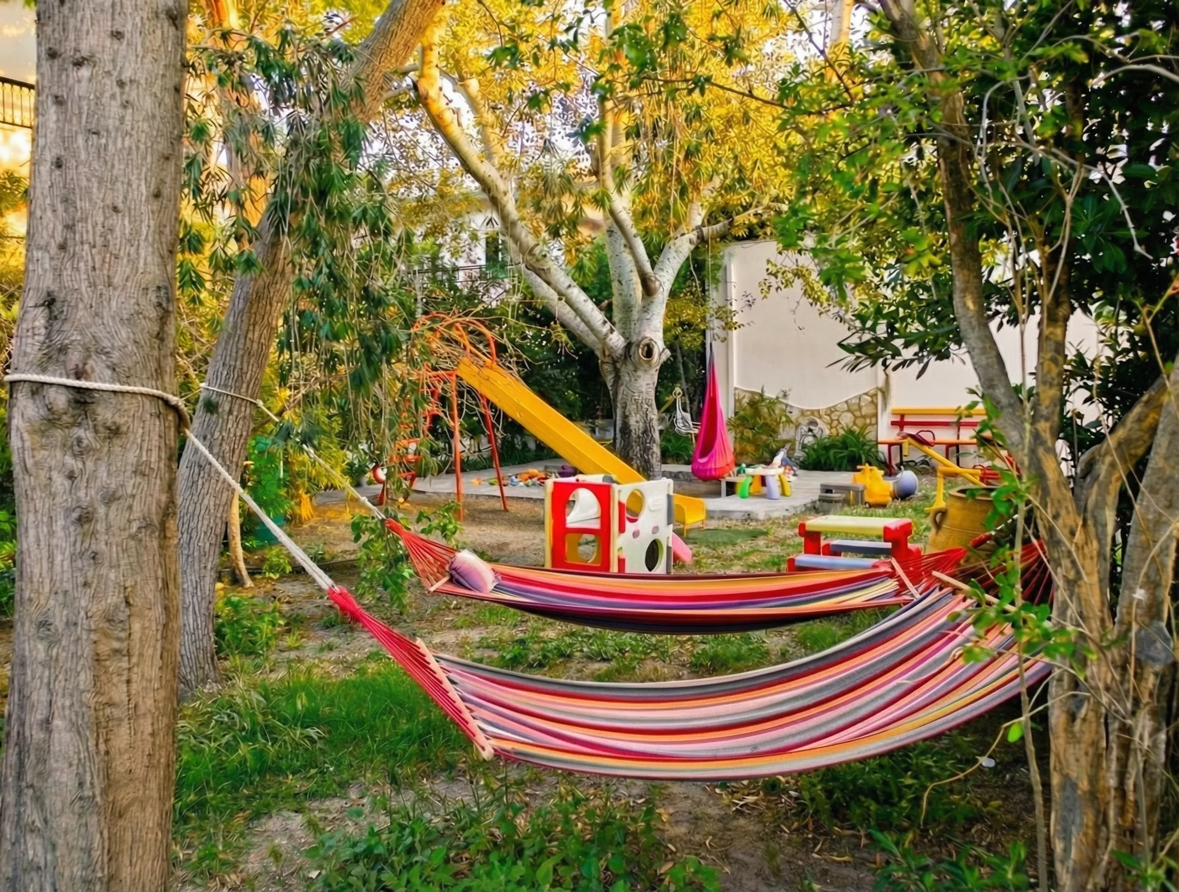 Children's playground in the Villa Anna garden